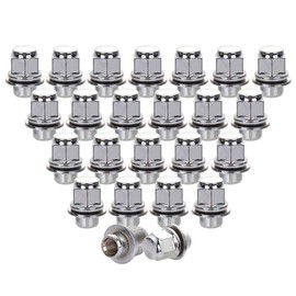 OCPTY Lug Nuts 24PCS 1.45 inches Tall 12x1.5 Silver Chrome Spline Tuner Racing Lug Nuts fits for Lexus for Toyota for 1984-2017