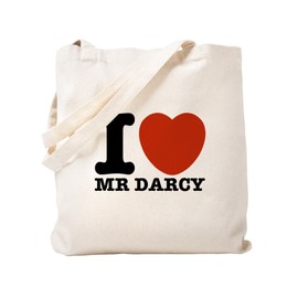 CafePress I Love Darcy Jane Austen Tote Bag Natural Canvas Tote Bag, Reusable Shopping Bag