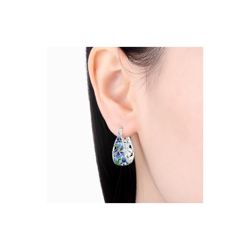 Aros plata 925 florales