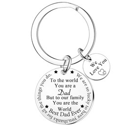 Nimteve Best Dad Ever Keyring Gifts for Dad Gifts From Daughter Son I Love You Gifts for Father Daddy Papa Present for Father's Day Gifts for Father Keyring Christmas Birthday Gifts