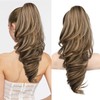 SEIKEA Ponytail Extension, 18" Wavy Claw Clip in Hair Extensions