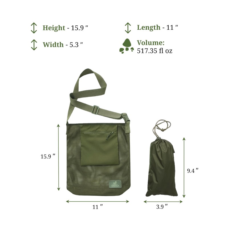 Acropolis Mushroom Hunting Bag - Shopping Mesh Bag - Forage