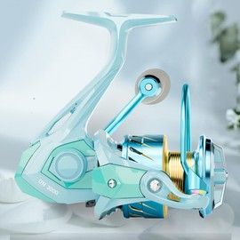 スピニングリール 3000番 アジングリール トラウトリール ショアジギングリール ギア比5.2:1 最大ドラグ力8Kg 左右交換ハンドル トラウト シーバス カサゴ メバル ヒラメ サワラ 青物釣り 堤防釣り・投げ釣り・ルアーフィッシング対応可能 万能釣りリール