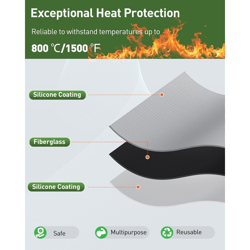 Pawfly Grill Mats for Outdoor Grill, 47cm x 47 cm