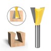 Meihejia 1/4 Inch Shank Dovetail Router Bit Set - 6