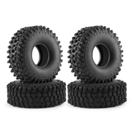 SHALUOMAN 4 PCS Soft Rubber Tires Tyre for RC 1:10 On Road Car 4.7'' 1.9" Crawler Tires with Foam for Axial SCX10 90047 SCX10 III SCX10 Pro AXI03007 Redcat Gen8 TRX-4 (NO-Print)