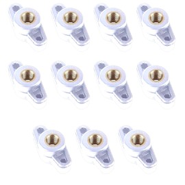 SIXDAWANJIA 15PCS 1/4-20 Wing Knobs, Plastic Thumb Screws for T-Track Accessories, Woodworking Jigs, Feather Boards & Lawn Mowers – White T-Handle Threaded Knobs