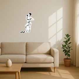 Azeeda 'Body Shape' White Premium Vinyl Decal Sticker – Waterproof, Durable & Easy to Apply - Ideal for Car Bumpers, Windows, Bins and More (DW00165148)