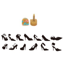 Medigy 13 Pairs of Heel Taps Stiletto Shoe Repair Pin Heel Shoes Replacement Dowels 13 Types of Sizes, Khaki