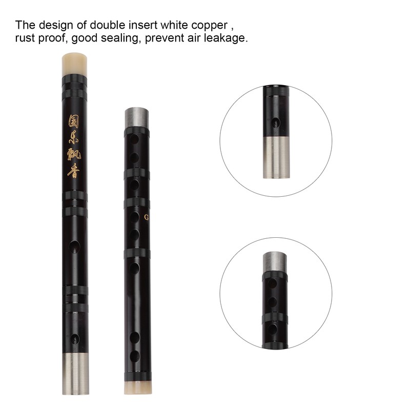 Flute Traditional Handmade Chinese Instrument ReddishBrown Dizi for Music Lover(G