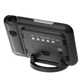 DUBENS Digital Projection Clock Sensor Projection Alarm Clock, Backlight LCD Projection Alarm Clock with Time and Date Display, Hygrometer, Sensor Light, Indoor Temperature, Snooze