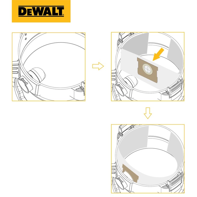 DEWALT DXVA19-4112 Fine Dust Bag Fits for 12-16 gallon Wet/Dry