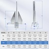 BocBoz 8LB Galvanized Danforth Fluke Anchor Kit Includes Galvanized Fluke