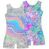 Taubow 2 Packs Gymnastics Leotards for Girls Size 5 6