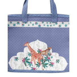 Pinaken Handcrafted Vegan Leather Laptop Sleeve Bag For Women Savana Grassland Printed Handmade Casual Trendy Bag