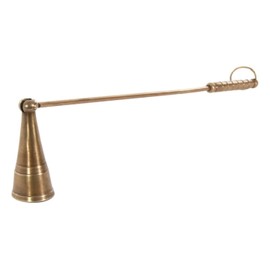 Alice Lane Antique Brass Candle Snuffer Home Collection – Refined Elegance with Elongated Thin Handle – Candle Wick Accessory – Flame Extinguisher