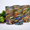 Handblown Confetti Swirl Glass Tumblers - Beautifully Crafted Water Glasses