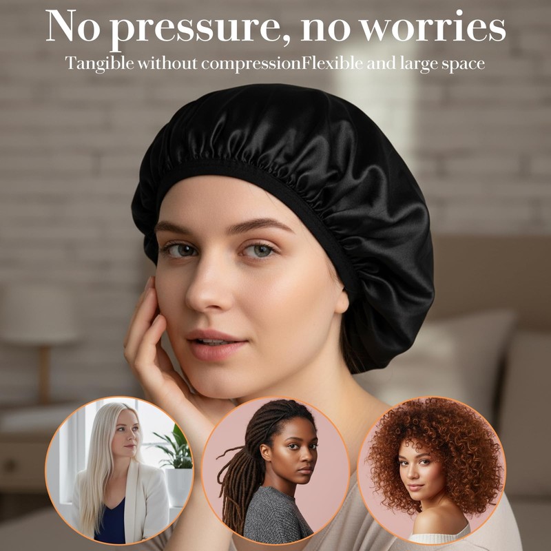 Sibba Shower Cap Elastic Shower Bonnet Caps Bath Hair Wrap