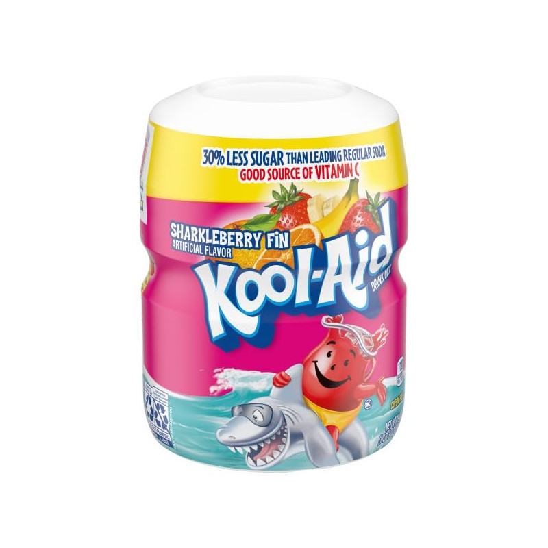 Kool-Aid, Drink Mix, Sharkleberry Fin, 19-Ounce Container (Pack of 3)