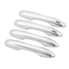4PCS Exterior Door Handle Cover Trim ABS Chrome Self Adhesive
