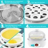 Elite Gourmet EGC007CHW Easy Electric 7 Egg Capacity Cooker, Poacher,