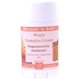 Maple Pumpkin Cream Magnesium Zinc Deodorant (2.7 ounce) - Natural Fragrance - Lasts All Day with a Sweetly Spiced Scent