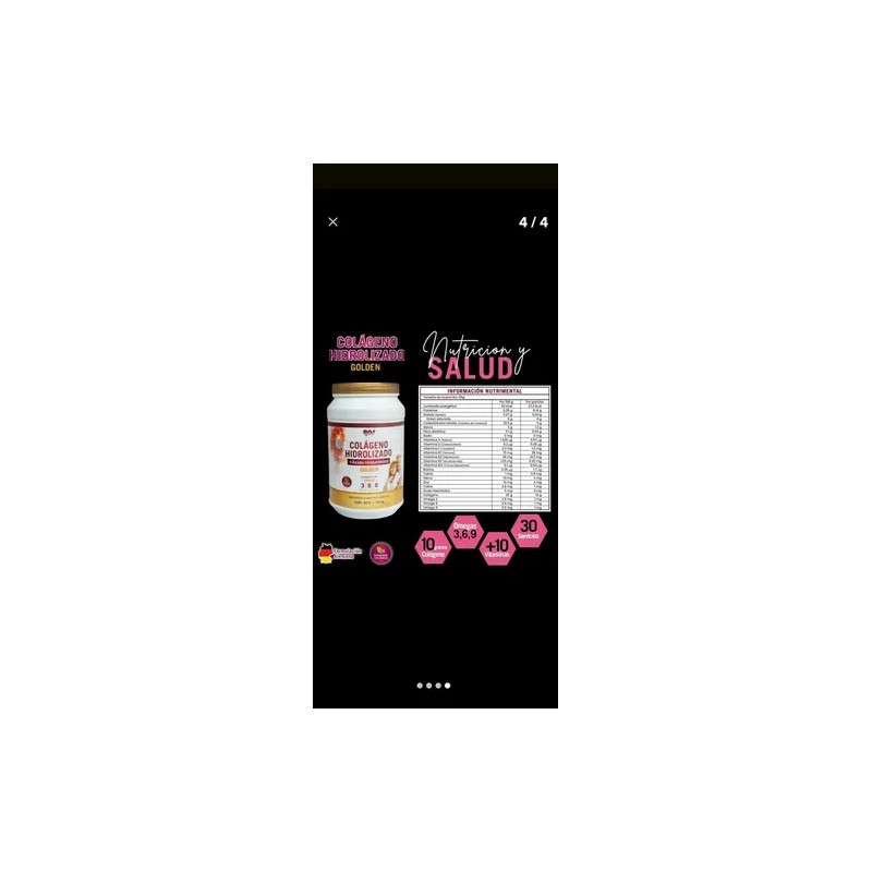 3 Colágenos Hidrolizado + Ácido Hialurónico 1.1 Kg(uva)
