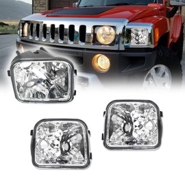 KENRTIR Clear Lens Housing Assembly Kit Compatible with 2006-2010 Hummer H3 H3T Front Bumper Corner Side Marker Parking Turn Signal Lights