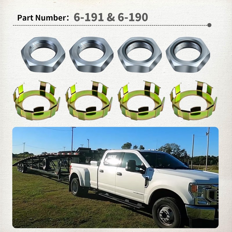 Vanshly,6-191 y 6-190 tuercas y retenedores de eje de rueda