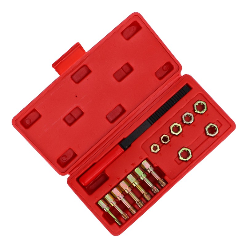 15pcs Metric Thread Chaser Set Carbon Steel Rethreading Tap Die