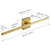 CCYCOL Gold Bathroom Vanity Light Fixtures - 30 inch Rotatable