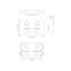 4C | Classic Double Power Point 250V 10A - Vertical