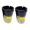 SWL Small Bucket Ashtray, Pack of 2 - Black Plastic,