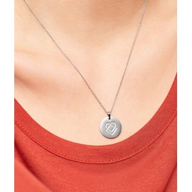 Liebeskind Berlin Women's Necklace with Pendant Matte Stainless Steel, Stainless Steel