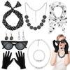 Hysagtek 50s Accessories Women, 9 Pieces Rockabilly Accessories Women's Fancy