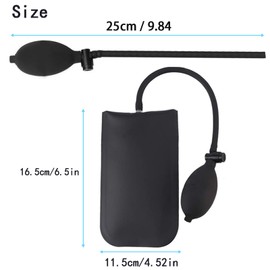 Air Wedge Bag Pump Professional Leveling Kit & Alignment Tool Inflatable Shim Bag 300 LB Adjustable Press Air Shim Pump Wedge (Square+Rectangle+Tool)