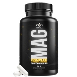 Magnesio Complex - 5 Tipos de Magnesio (Citrato, Treonato, Glicinato, Gluconato y Cloruro de Magnesio) | [Potente Formulacion Grado Farmaceutico] - Descanso, Mente, Enfoque y Agilidad mental| Maxima Biodisponibilidad, Alta Absorcion, Descanso y Recuperac