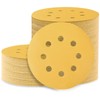 Huopueit 100PCS 5 Inch Sanding Discs, 8 Hole Hook and