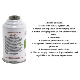 Enviro-Safe Refrigerants R1234YF Dye Charge, 1234yf, case of 6 (4 oz) Brass Charging Gauge