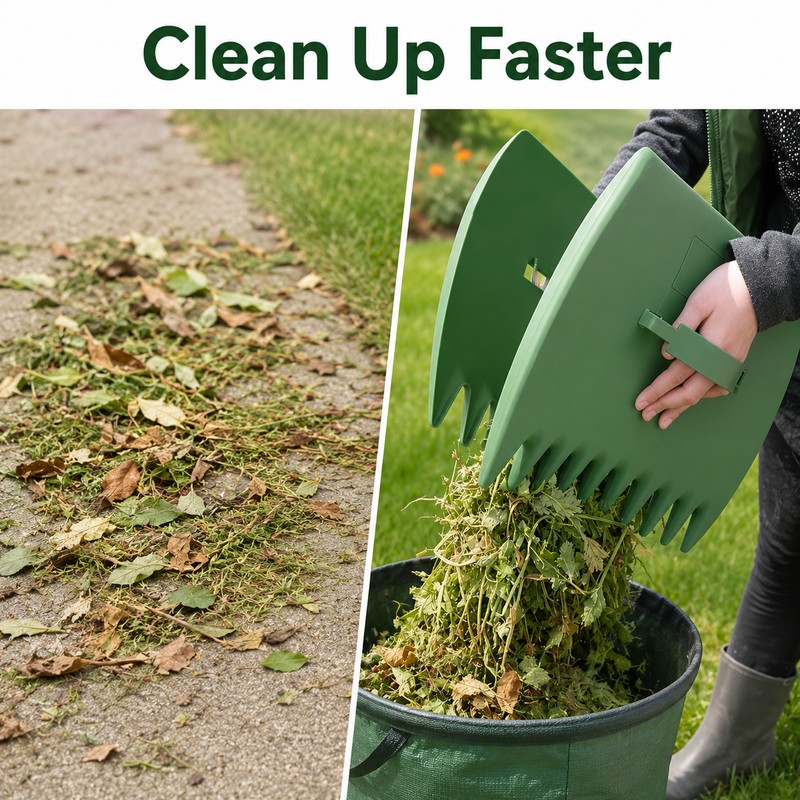 2-Piece Garden Leaf Grabber – Handheld Rake Claws for Collecting