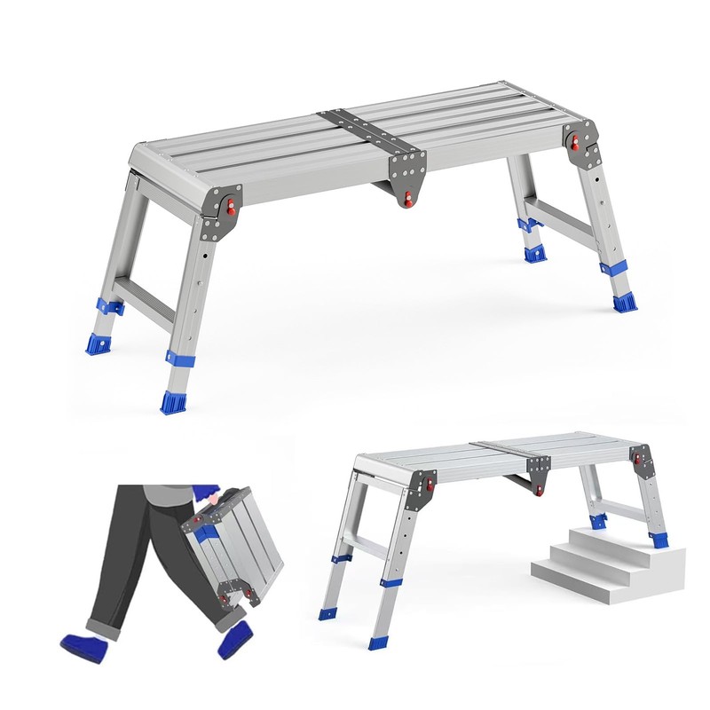 Loyoda Folding Work Platform for Adults, Aluminum Foldable Step Stool