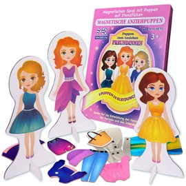 MAGNIKON Magnetic Dress-Up Dolls Girlfriends, Magnetic Dolls for Dressing, Magnetic Dressing Dolls, Toy for Travel, Dressing Book, Magnetic Game with 50 Magnets