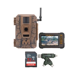 MUDDY Mitigator Cellular 24MP Imaging Trail Camera with 80 Feet Detection and Flash Range Bundle SD Card Reader and Viewer, 32GB UHS-I Memory Card, and USB 2.0 Card Reader (4 Items)