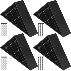 Couch Legs Replacement Plastic Triangle Corner Sofa Legs Black Couch Legs with Screws Chair Sofa Couch Feet Replacement Furniture Legs (4 Sets)