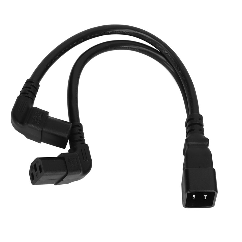 IEC320 C20 to Dual C13 Cord 1 in 2 Out
