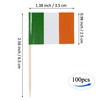 QQSD Ireland Toothpick Flag Irish Small Mini Cupcake Topper Flags,100