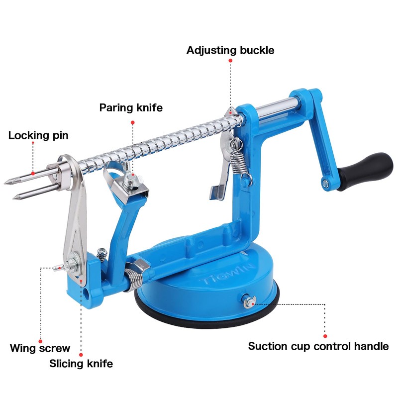 Apple Peeler Corer, Long lasting Chrome Cast Magnesium Alloy Apple