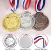 PATIKIL Silver Award Medals 2.6 Inch, 6 Pieces Winner Award