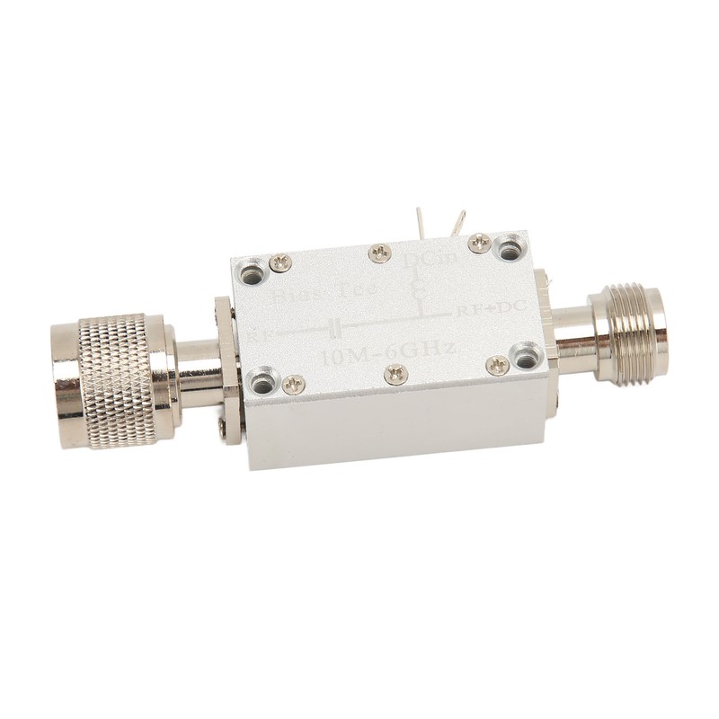 RF Broadband Amplifier 10MHz‑6GHz DC50V Aluminum Alloy RF DC Blocker