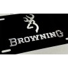 BLVD Engraved BROWNING Car Tag Diamond Etched Aluminum Vanity Front